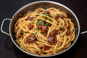 Delicious Linguine with Beef and Herbs