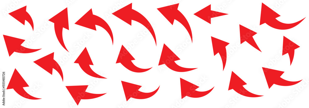 Canvas Prints arrows set. curved arrows. arrow sign. flat style icons.