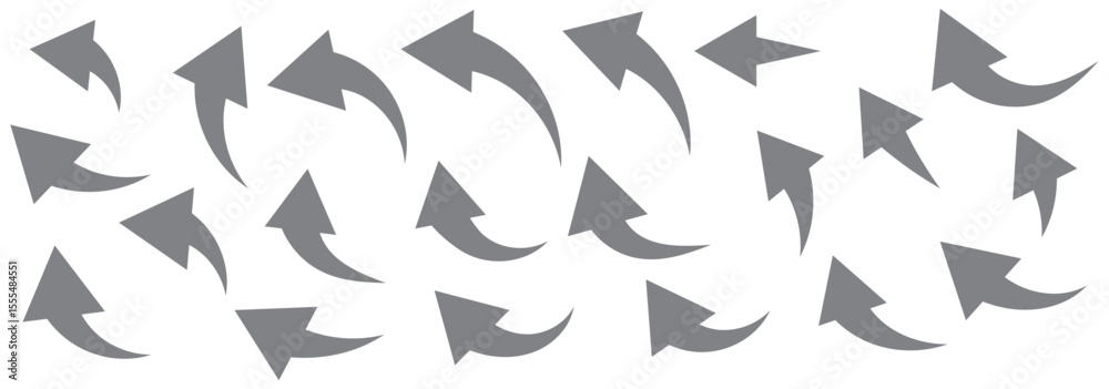 Canvas Prints arrows set. curved arrows. arrow sign. flat style icons.