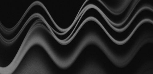 dark black abstract background with elegant gray texture and wave effect