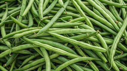 Green beans background. Suitable for marketing or business purposes. Panoramic banner with place for text