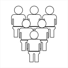 GATHERING GROUP WORKER ICON SYMBOL