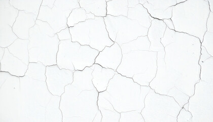 Fototapeta premium Cracked white surface with visible texture, showcasing aging and wear