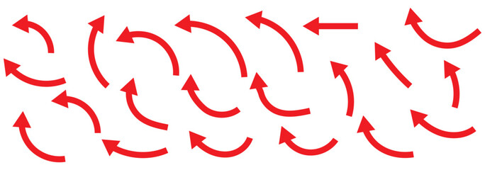 wavy curved Long arrow icon. long line arrow vector. flat style Arrow symbol. arrow on a white background.