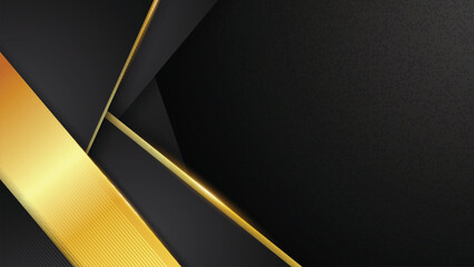 Black and Gold Gradient Vector Background