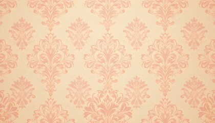 Vintage Damask Pattern – Soft Pastel Pink and Yellow Wallpaper or Fabric Design