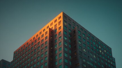 Building golden hour light