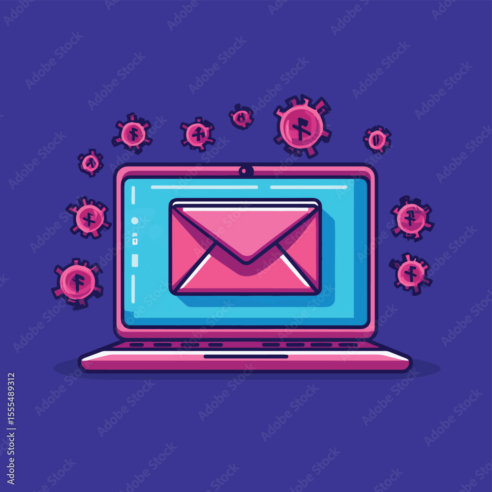 Poster email virus detection icon