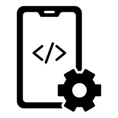 Icon of developing smartphone mobile applications