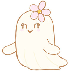 Girly Ghosts Halloween Clipart, Cute Halloween Ghost Clipart
