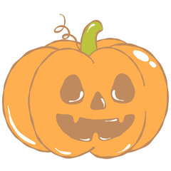 Halloween pumpkins isolated on transparent background