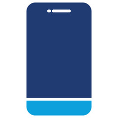 Smartphone Flat Blue Icon