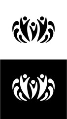 vector silhouette family symbol design
