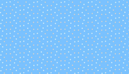 Small white cream polka dots on a blue background Simple cute abstract geometric pattern Country style Cottage decor
