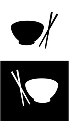 silhouette cup Mie ramen design transparent