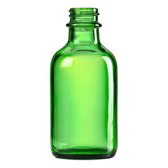 Clear Glass Bottle with Bright Green Tint Ideal for Creative Product Display and Minimalist Designs