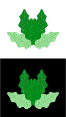 green leaf vector illustration flat design