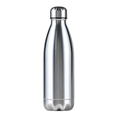 Sleek Metal Water Bottle on White Background, Ideal for Eco-Friendly Living and Hydration Enthusiasts