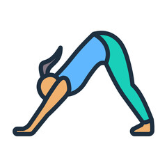 Downward Dog Icon