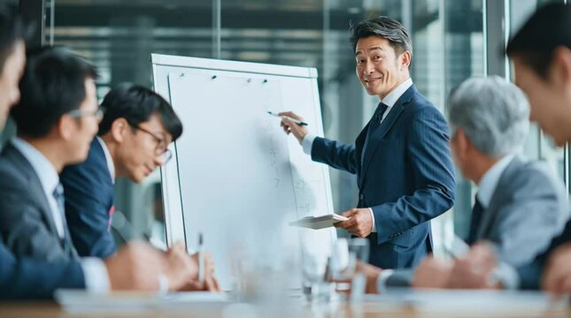 企業ミーティング中のプレゼンテーション