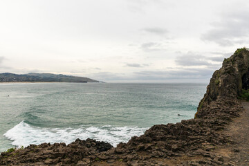 Pacific Ocean from Second Beach, Dunedin, New Zealand