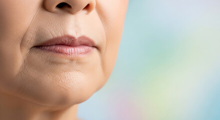 Obraz premium close up portrait of young woman with perfect skin