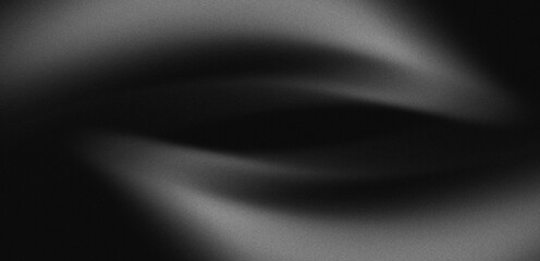monochrome abstract background with curved light gray lines, and decorated with strong grain/noise texture.

