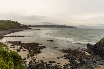 Pacific Ocean from Second Beach, Dunedin, New Zealand