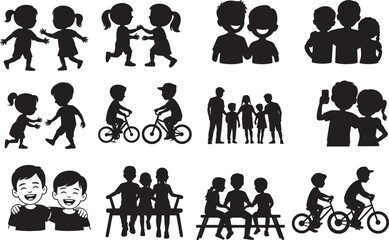 Children playing together togetherness friendship