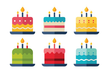 birthday cake isolated on white background
