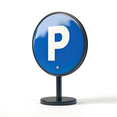 Parking sign, indoor, studio, display.  Use Product shot