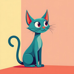 Cat Vector design with a white background	
