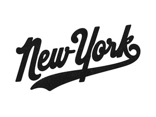New york city lettering in vintage style isolated on transparent background