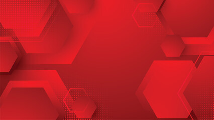 Red Geometric Gradient Vector Background
