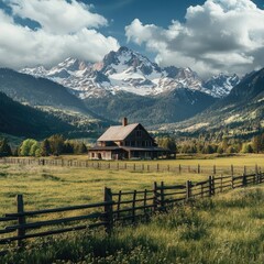Mountain Farm Home, Sunny Valley, Peaceful Setting. Possible use Nature Background