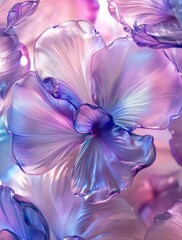 Abstract floral design, soft colors, light effect, digital art.  Possible use wallpaper