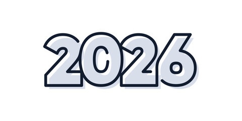 2026 letter design element with creative idea concept design