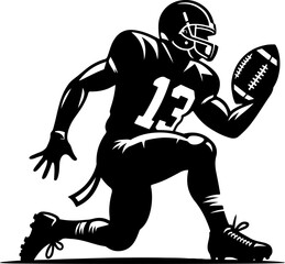Fototapeta premium american football silhouette vector, illustration, icon, symbol, sign, football, design, sport, art, cartoon, ball, vintage, set, tattoo, grunge, stamp, emblem, helmet, football, sport, protection,