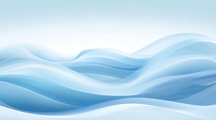 Fototapeta premium Serene blue abstract waves flowing gently across a light background