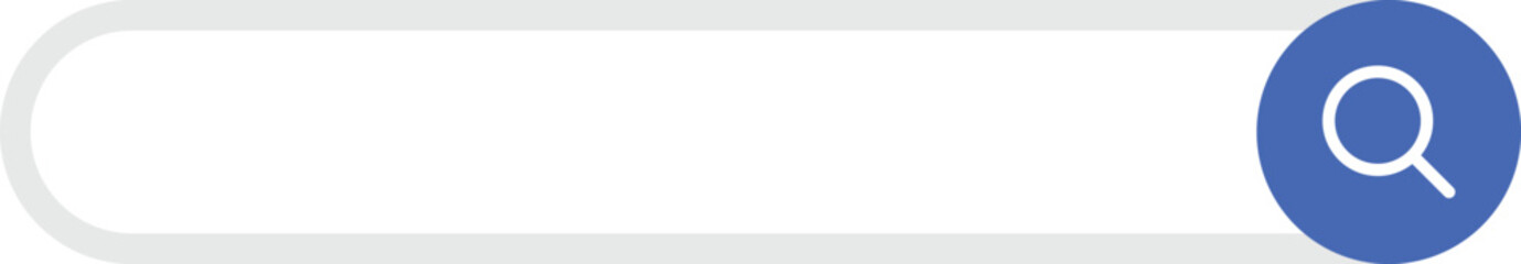 Fototapeta premium Search bar illustration with magnifying glass icon. Perfect for search-related content, UI/UX design mockups, data exploration visuals, or presentation titles.