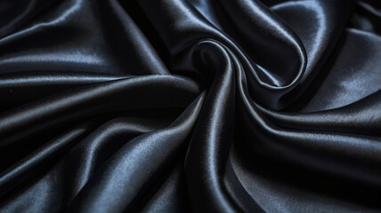Fototapeta premium black silk satin background.