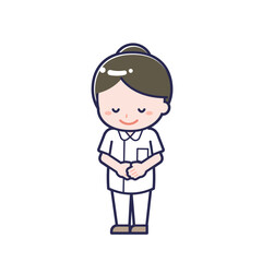 Obraz premium ナース01／ななめ／女性 08