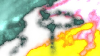 abstract colorful watercolor background combustion style with green yellow pink colors