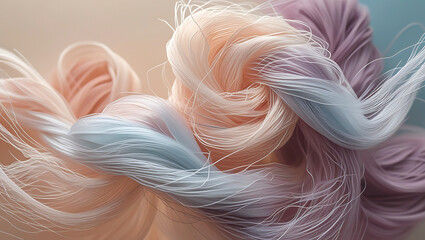 Delicate Ultrafine Pastel Threads, Abstract Textile Texture