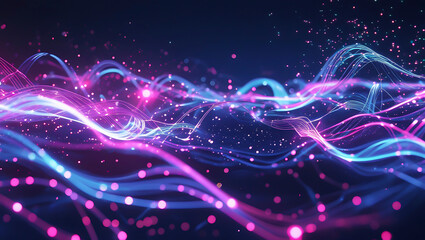Vibrant Luminescent Lines and Particles, Abstract Data Flow
