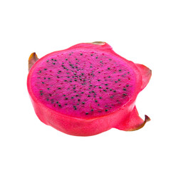 Whole Pink Dragon Fruit with Skin Texture PNG
