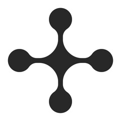 Abstract icon retro futuristic Y2K gradient vector shape elements