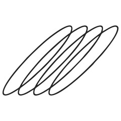 Abstract icon retro futuristic Y2K gradient vector shape elements