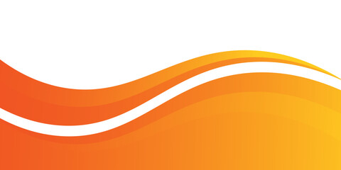 orange and white business wave banner background. vector illustration