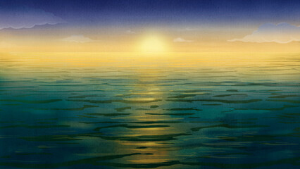 Obraz premium sunset over the sea